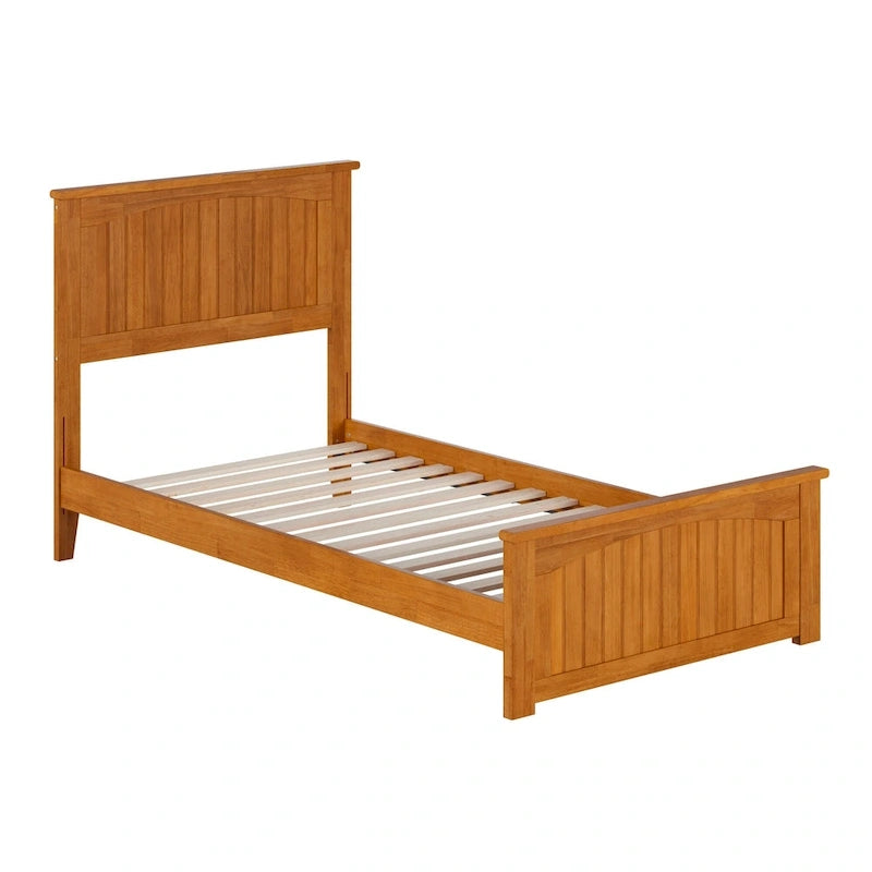 Lit plateforme profil bas Nantucket avec pied de lit assorti