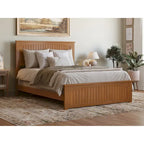 Lit plateforme profil bas Nantucket avec pied de lit assorti