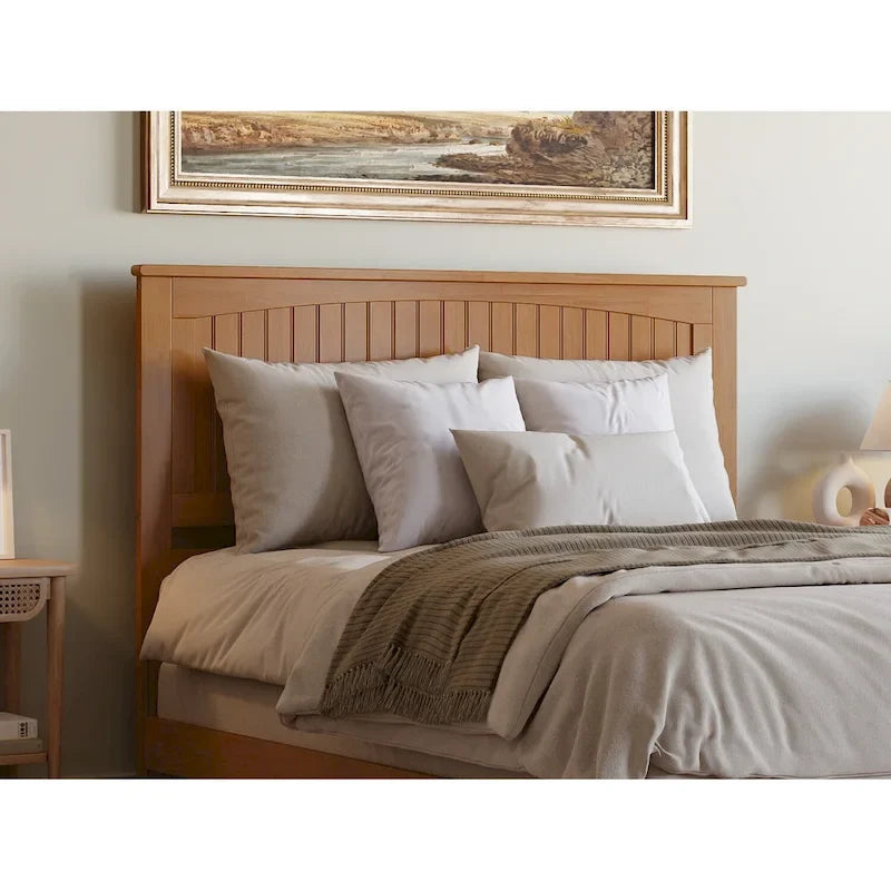 Lit plateforme profil bas Nantucket avec pied de lit assorti