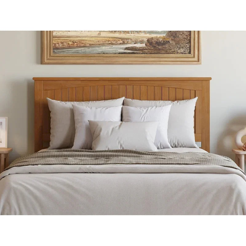 Lit plateforme profil bas Nantucket avec pied de lit assorti