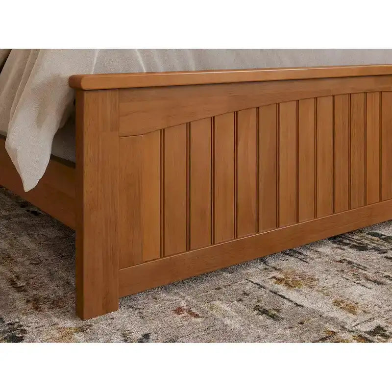 Lit plateforme profil bas Nantucket avec pied de lit assorti