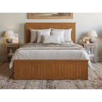 Lit plateforme profil bas Nantucket avec pied de lit assorti