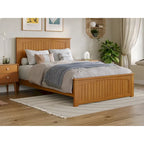 Lit plateforme profil bas Nantucket avec pied de lit assorti