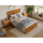 Lit plateforme profil bas Nantucket avec pied de lit assorti
