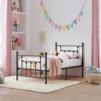 Ensemble de chambre à coucher 3 pièces Javlergo avec cadre de lit plateforme en métal et ensemble de 2 tables de nuit
