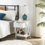 Ensemble de chambre à coucher 3 pièces Javlergo avec cadre de lit plateforme en métal et ensemble de 2 tables de nuit