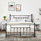 Ensemble de chambre à coucher 3 pièces Javlergo avec cadre de lit plateforme en métal et ensemble de 2 tables de nuit