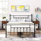 Ensemble de chambre à coucher 3 pièces Javlergo avec cadre de lit plateforme en métal et ensemble de 2 tables de nuit