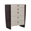 Commode HomeRoots 48 raffinée beige laqué brillant