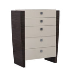 Commode HomeRoots 48 raffinée beige laqué brillant
