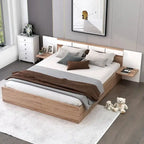 Lit plateforme queen-size avec tête de lit