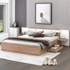 Lit plateforme queen-size avec tête de lit