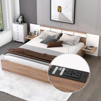 Lit plateforme queen-size avec tête de lit