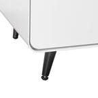 Table de chevet moderne en acier avec 3 tiroirs pour salon et chambre à coucher