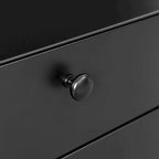 Table de chevet moderne en acier avec 3 tiroirs pour salon et chambre à coucher