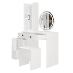 Coiffeuse avec multiprise et miroir LED à trois tons – S.O.