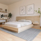 Ensemble de chambre à coucher 4 pièces Napa avec table de chevet flottante
