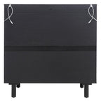 Commode de chambre à 2 portes avec étagères réglables et poignée métallique