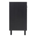 Commode de chambre à 2 portes avec étagères réglables et poignée métallique