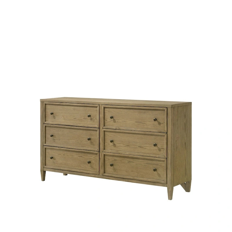 Ensemble de chambre à coucher Newell 5 pièces avec baldaquin rembourré marron clair
