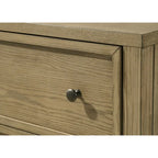 Ensemble de chambre à coucher Newell 5 pièces avec baldaquin rembourré marron clair