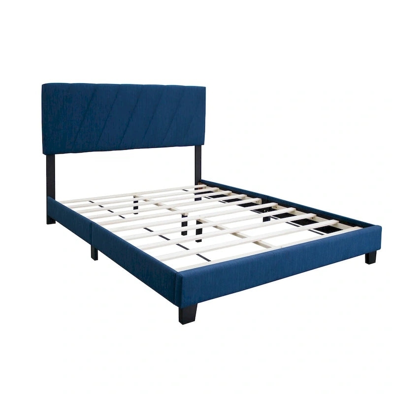 Lit capitonné réglable Blue Queen Style moderne minimaliste haut de gamme