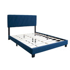 Lit capitonné réglable Blue Queen Style moderne minimaliste haut de gamme