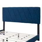 Lit capitonné réglable Blue Queen Style moderne minimaliste haut de gamme