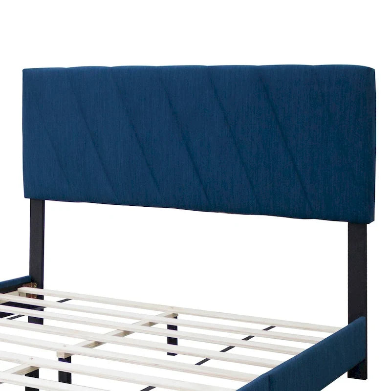 Lit capitonné réglable Blue Queen Style moderne minimaliste haut de gamme