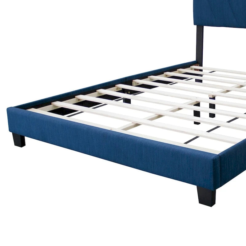 Lit capitonné réglable Blue Queen Style moderne minimaliste haut de gamme