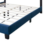 Lit capitonné réglable Blue Queen Style moderne minimaliste haut de gamme