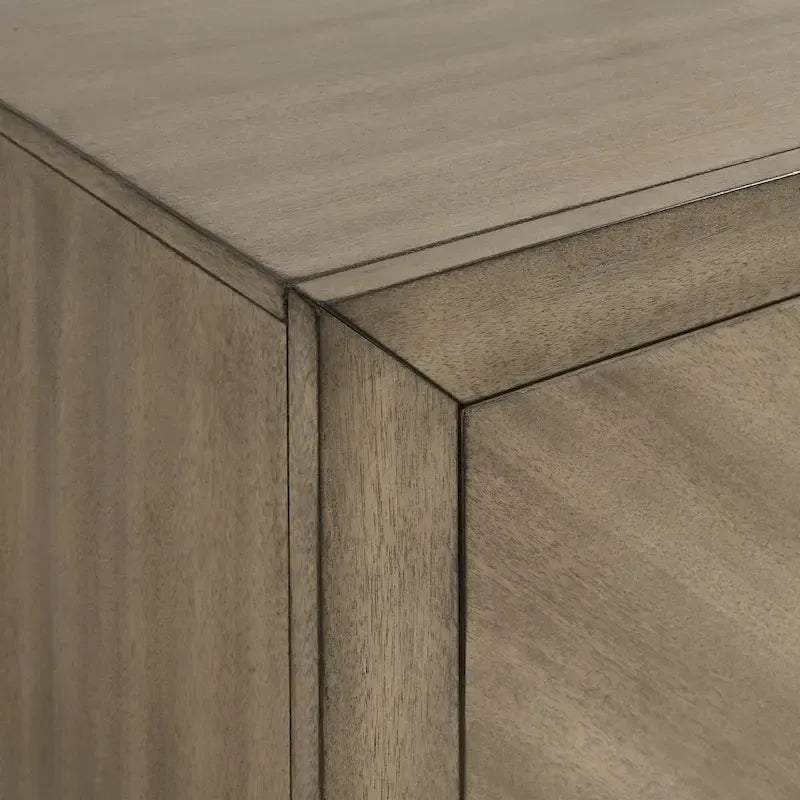 Ensemble de chambre à coucher contemporain 3 pièces Roundhill Furniture Arena en bois : Lit à panneaux et 2 tables de chevet Gris antique