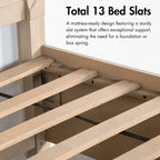 Ensemble de chambre Drayden transitionnel en bois massif de chêne 2 pièces (lit et table de chevet) Furniture of America