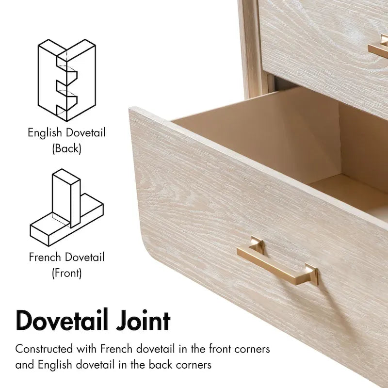 Ensemble de chambre Drayden transitionnel en bois massif de chêne 2 pièces (lit et table de chevet) Furniture of America