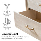 Ensemble de chambre Drayden transitionnel en bois massif de chêne 2 pièces (lit et table de chevet) Furniture of America