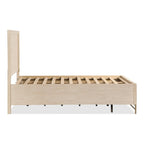Ensemble de chambre Drayden transitionnel en bois massif de chêne 2 pièces (lit et table de chevet) Furniture of America