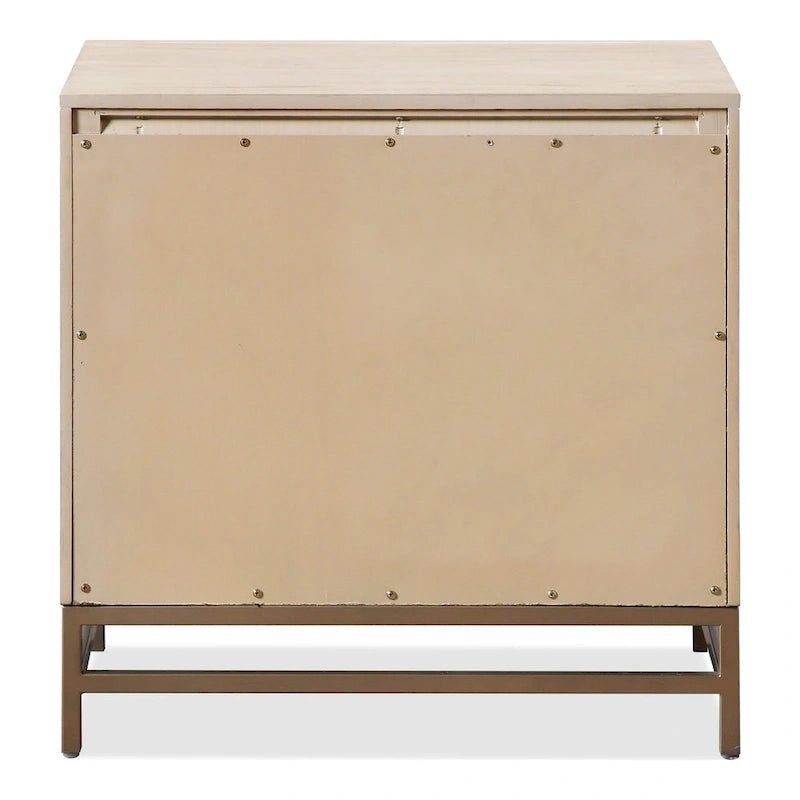 Ensemble de chambre Drayden transitionnel en bois massif de chêne 2 pièces (lit et table de chevet) Furniture of America
