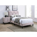 Magnifique Table de chevet 1 pièce en velours pour Meuble de Chambre à Coucher