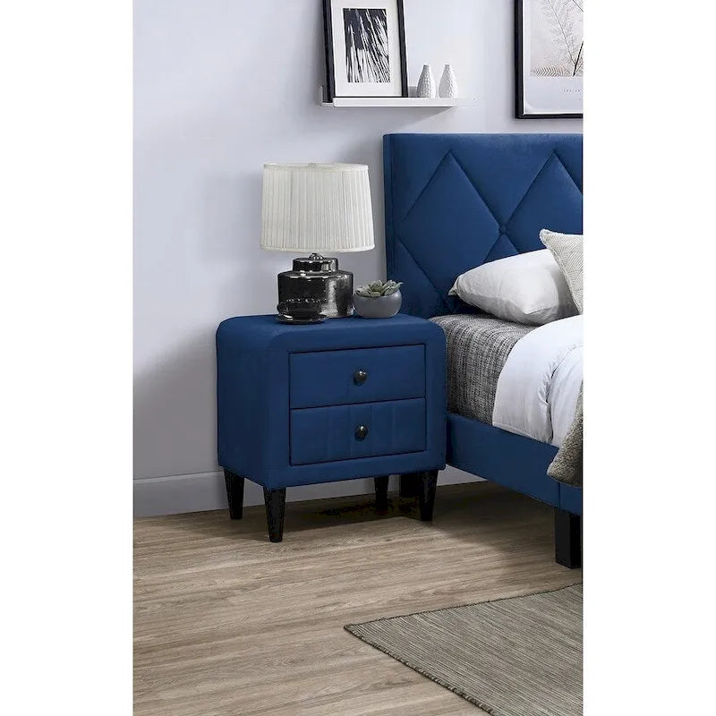 Magnifique Table de chevet 1 pièce en velours pour Meuble de Chambre à Coucher