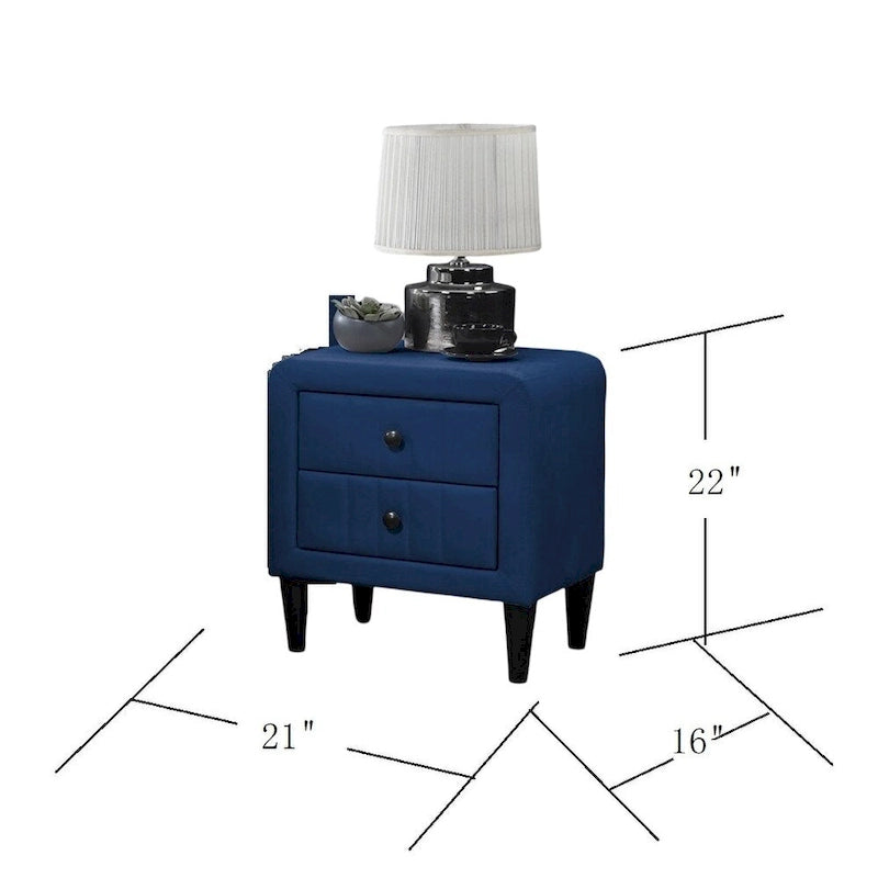 Magnifique Table de chevet 1 pièce en velours pour Meuble de Chambre à Coucher