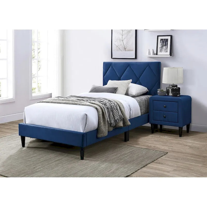 Magnifique Table de chevet 1 pièce en velours pour Meuble de Chambre à Coucher