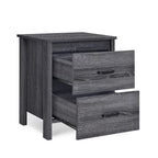 Table de chevet moderne à 2 tiroirs avec poignées en métal, par Christopher Knight Home