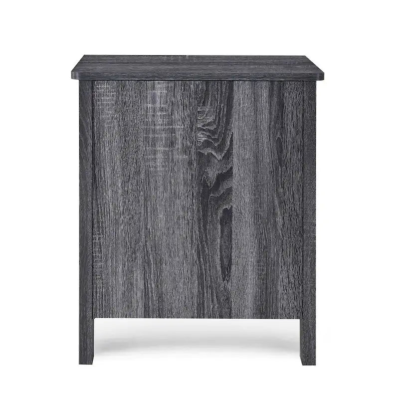 Table de chevet moderne à 2 tiroirs avec poignées en métal, par Christopher Knight Home