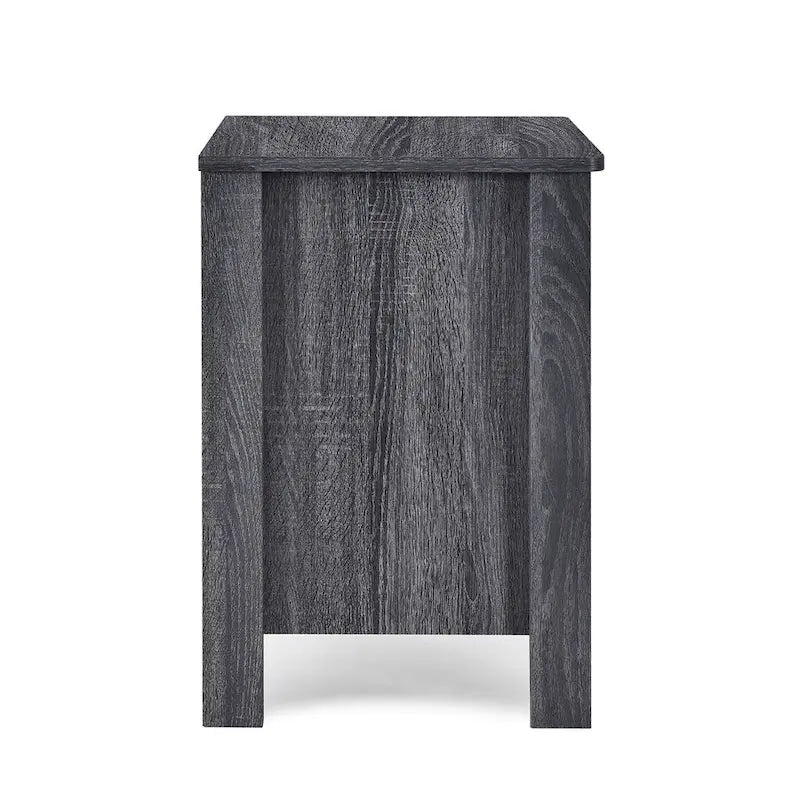 Table de chevet moderne à 2 tiroirs avec poignées en métal, par Christopher Knight Home