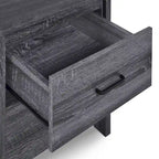 Table de chevet moderne à 2 tiroirs avec poignées en métal, par Christopher Knight Home