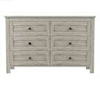 Commode en bois de style ferme rétro avec 6 tiroirs, meuble de rangement pour chambre à coucher