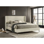  Mavela Wide Wale Corduroy Upholstery Panel Bed, King Size