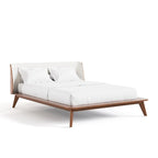 Ensemble de chambre à coucher 6 pièces Queen taille basse Beau Midcentury en tissu bouclé et à dossier haut de Furniture of America