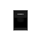 Lit plate-forme noir Ashley Finch de Signature Design avec 2 tables de chevet