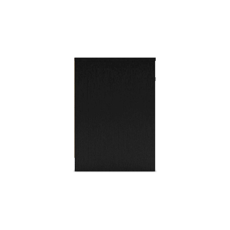 Lit plate-forme noir Ashley Finch de Signature Design avec 2 tables de chevet